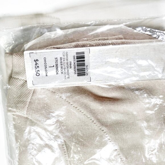 Chico's Bateau Neck Tee 3/4 sleeve - Picture 2 of 3